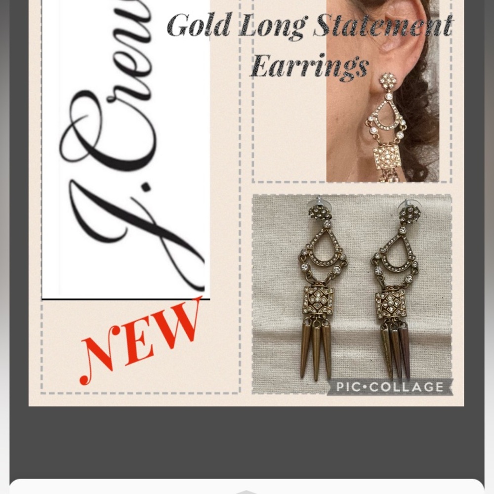 2-1 Deal Jcrew statement earring long 3-Dimensional design.